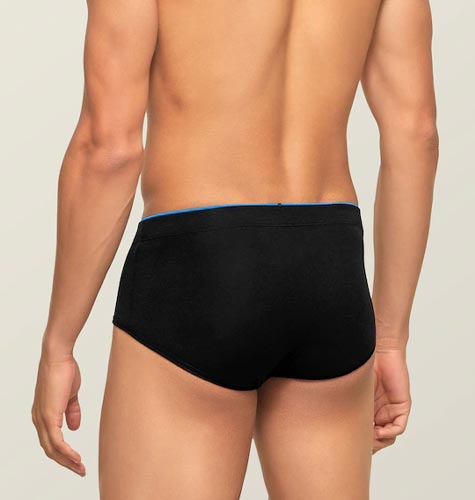 Men Pack Of 3 Assorted Solid IntelliSoft Antimicrobial Basic Briefs XYBRF3PCKN491